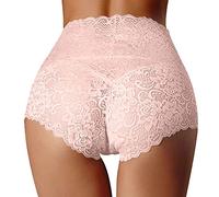 Culotte Dentelle Femme Taille Haute, Culotte Ventre Plat Femme Entrejambe en Pur Coton Slip Sexy Grande Taille Fine Creuse Chic éLéGants Hot Comfortable PrèS du Corps Classiques Slim