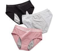 Culotte D'incontinence Pour Femme, Coton Sous-vêtements Slip, Culotte en Coton Anti-fuite Culotte Extensible douce Sous-vêtement Confortable et Respirant pour Incontinence