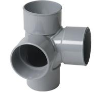 culotte double pvc - mâle / femelle - 87 degrés30 - equerre - diamètre 100 mm - nicoll at18