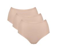 Sloggi Women's GO Daily Cotton Lot de 3 Slips Taille Haute Beige Taille S, New Beige., S