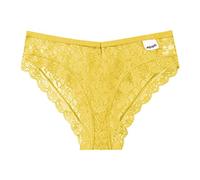 Culotte en dentelle pour femme - Culotte sexy en dentelle - String sexy - Dentelle douce - Respirant - Grandes tailles - Sous-vêtements brésiliens - String, jaune, S