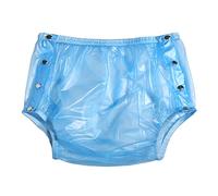 Culotte en plastique à clipser pour adulte - En PVC - Imperméable - Réutilisable - De qualité supérieure - Bleu - Taille 3XL