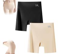 Culotte en soie glacée Choosemuc 7A, sous-vêtement taille haute for femme, invisible, sans coutures, effet gainant, 3 en 1(2PCS-A,3XL)