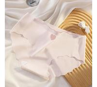 Culotte en soie glacée sans couture pour femme, tailles M-XL, sous-vêtements fins et respirants, doux et confortables, toutes saisons au quotidien pour femme (M, rose)