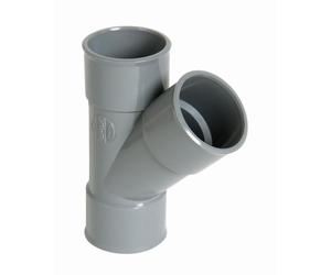 Culotte et embranchement NICOLL simple femelle-femelle à 45° - PVC gris - Ø 40 mm - BH144