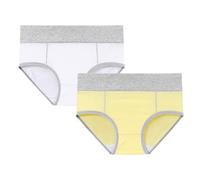 Culotte Femme Coton Culottes Et Slips sans Couture Extensible Respirant Invisible Taille Haute Confort Ventre Plat Galbe Idéal Sport Bureau (Yellow, L)
