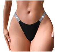 Culotte Femme Coton Mode Ruban Argent Sexy Pure Confortable T Dos pour Look Élégant