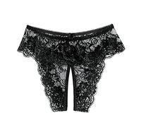 Culotte Femme Dentelle Transparente Culotte Ouverte Sexy à L'Entre Jambe, String Gainante Ventre Plat SéDuction Nuit Romantique Cadeau Couple sous-VêTements Confortables Et Doux