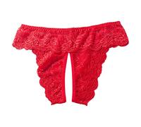 Culotte Femme Dentelle Transparente Culotte Ouverte Sexy à L'Entre Jambe, String Gainante Ventre Plat SéDuction Nuit Romantique Cadeau Couple sous-VêTements Confortables Et Doux