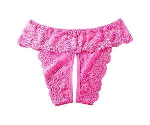 Culotte Femme Dentelle Transparente Culotte Ouverte Sexy à L'Entre Jambe, String Gainante Ventre Plat SéDuction Nuit Romantique Cadeau Couple sous-VêTements Confortables Et Doux