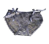 Culotte Femme Recherche Exquise avec Double Nœud Papillon Waist Design Ajouré Et Motif Fragmenté avec Bordure Dentelle Style Délicat Et Poétique Lingerie Fine Slip Femme Dentelle