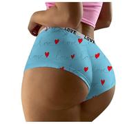 Culotte Femme sans Couture - Culotte Femme Séduisante à Imprimé Romantique pour Célébrer la Saint-Valentin avec Élégance et Confort Exceptionnel