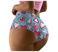 Culotte Femme sans Couture - Culotte Femme Séduisante à Imprimé Romantique pour Célébrer la Saint-Valentin avec Élégance et Confort Exceptionnel