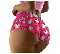 Culotte Femme sans Couture - Culotte Femme Séduisante à Imprimé Romantique pour Célébrer la Saint-Valentin avec Élégance et Confort Exceptionnel