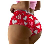 Culotte Femme sans Couture - Culotte Femme Séduisante à Imprimé Romantique pour Célébrer la Saint-Valentin avec Élégance et Confort Exceptionnel