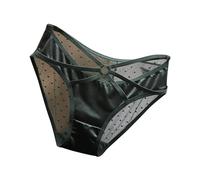 Culotte Femme Sexy Chic - sous-vêtements Femmes Dentelle Transparente Taille Basse Ajourée Confort Désir Entrejambe Coton Triangle Soie Satinée