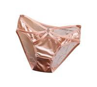 Culotte Femme Sexy Chic - sous-vêtements Femmes Dentelle Transparente Taille Basse Ajourée Confort Désir Entrejambe Coton Triangle Soie Satinée