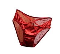 Culotte Femme Sexy Chic - sous-vêtements Femmes Dentelle Transparente Taille Basse Ajourée Confort Désir Entrejambe Coton Triangle Soie Satinée