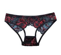 Culotte Femme - Slip Femme avec Entrejambe Ouvert Lingerie Sexy Femme avec Ouverture Invisible Multipack Tentation Panties Mini String Bikini Bain T-Back Thongs Cadeau Femme