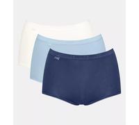 Sloggi Culotte femme Basic+ Maxi – Lot x3 bleu / bleu clair / blanc
