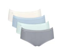Sloggi Lot de 4 Slips Basic+ Midi C4P pour Femme, Bleu Marine, Combinaison légère, 40