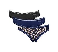 Sloggi Slip GO Crush Mini C3P Femme Bleu (Dark Combination) Taille XL