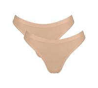 Sloggi Go Sense Tanga 2p Slip, Beurre de cacahuète, L (Lot de 2) Femmes