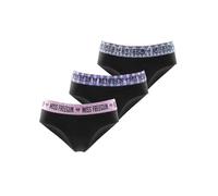 Culotte Fille Coton, Culottes et Slips Enfant, Fleurs, Confortable et Stretch (Lot de 3), Noir Taille 14 ans/16 Ans