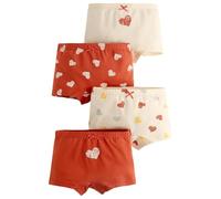 Culotte Fille Slip en Coton Confort Doux Mignonne en Dessin Animé Culotte Boxer Confortables et Respirantes pour Petites Filles Enfant Lot de 4 (Red, 4-5 Years)