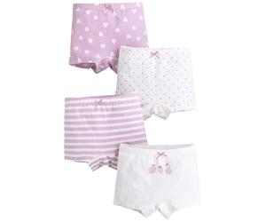 Culotte Fille Slip en Coton Confort Doux Mignonne en Dessin Animé Culotte Boxer Confortables et Respirantes pour Petites Filles Enfant Lot de 4 (Purple, 9-10 Years)