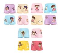 Culotte Filles,Enfants Culotte Boxer Slip Fille Doux Coton Confortable Bébé sous-vêtements 2-12 Ans Lot de 12 (A,XL-10-12 Years)