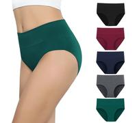 Culotte française intégrale pour femme - Taille haute - Respirant - Confortable - Extensible - Pantalon lisse - Respirant - Multipack, bordeaux, XXL