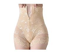 Culotte Gainante en Dentelle pour Femme avec Fermeture éclair, vêtement de Maintien à Double Effet, Taille M-3XL