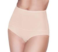 Culotte Gainante Femme Sculptante Taille Haute Femme sous-Vêtements Gainant Minceur Gaine Panty Bas Shorty Invisible sans Couture Souple Ventre Plat Extensible Matière Grande Taille (M, Beige)