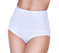 Culotte Gainante Femme Sculptante Taille Haute Femme sous-Vêtements Gainant Minceur Gaine Panty Bas Shorty Invisible sans Couture Souple Ventre Plat Extensible Matière Grande Taille (5XL, Blanc)