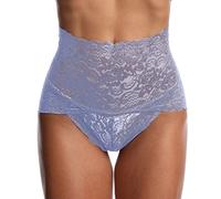 Culotte gainante femme ventre plat dentelle sexy slip sexy chic taille haute transparent respirant sous vetements feminins shorty grande taille elasticité douce hipster aminciaaant panty (Purple, L)