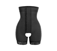 Culotte Gainante Femme Ventre Plat Femmes corps sculpter Shaper taille haute ventre contrôle culotte bout à bout ventre plat pantalon ouvert entrejambe hanches élargissement sous-vêtements(Black,XX-La