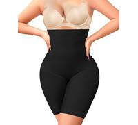 Culotte Gainante Femme Ventre Plat Invisible Short Gainant Taille Haute Gaine Amincissante Invisible Panty Gainant Anti Frottement Cuisse Minceur Shapewear Dentelle Shorts (Noir-Smooth,3XL)