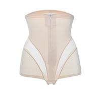 Culotte Gainante Femme Ventre Plat Taille haute boutonnage fermeture éclair ventre culotte post-partum Corset grande taille Tuck fesses beauté corps façonnage pantalon femmes(White,3XL 90.0-90.0kgs)