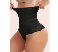 Culotte gainante G-string en dentelle bicolore, culotte haute de contrôle du ventre et de levage, lingerie et gaine pour femmes L,M,S,XLUnicoloreTissu tricoté