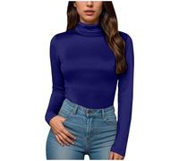 Culotte gainante pour femme, couleur unie, fermeture haute, coupe étroite et gainante, sous-vêtement gainant pour femme en latex, ceinture abdominale, bleu foncé, L
