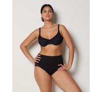 Culotte gainante taille haute détails dentelle - Maintien médium - Power Lace Bye - M - Black - Femme - Etam