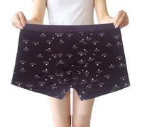 Culotte Grand Lâche Mâle Imprimé sous-vêtements en Coton Boxers Grande Cour Hommes sous-vêtements Plus Taille Confortable Boxer Court, B Dark Purple, 3XL