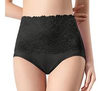 Culotte Grande Taille Femme,Culotte Gainante Femme Ventre Plat Taille Haute en Dentelle Slip Sexy Invisible Maille Transparente Sculptantes LéGèRe Respirant sous-VêTement FéMinins