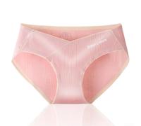 Culotte grande taille sans couture pour femme, design taille basse en coton pour plus de confort pour un usage quotidien (XXL, rose)