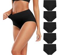 Culotte Haute Femme Coton Doux Hipster Bikini Comfort Coton Culotte Ventre Plat Gainante Culotte Sexy Chic Invisible Slip sans Couture Taille Haute String Grande Taille