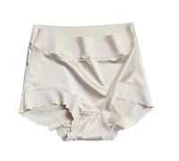 Culotte Haute Taille en Satin De Soie GlacéE - Effet Galbant Et Redressement des Fesses - Tissu Lustré ÉLéGant - ÉLastique Large Grande Taille Disponible - sous-VêTements Femme Luxe