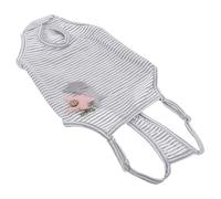 Culotte Hygiénique pour Chien à Bretelles, Rayée, Taille S | Tissu Doux Réutilisable, Design Réglable et Doublure Ultra Douce, pour Chiennes en Chaleur et Intérieur