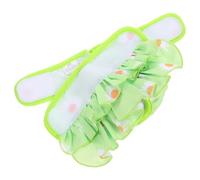 Culotte Hygiénique pour Réutilisable, Coton Léger, Petit Chien | Fermeture Auto-agrippante, Motif Délicat et Couleur Vert Clair, Voyage, Chaleur, Incontinence