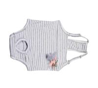 Culotte Hygiénique Rayé à Bretelles, Tissu Doux pour Chien | Réglable, Doublure Ultra Douce, pour Chaleur, Récupération Post-opératoire, Usage Quotidien, Poids 1,5 à 6,5kg
